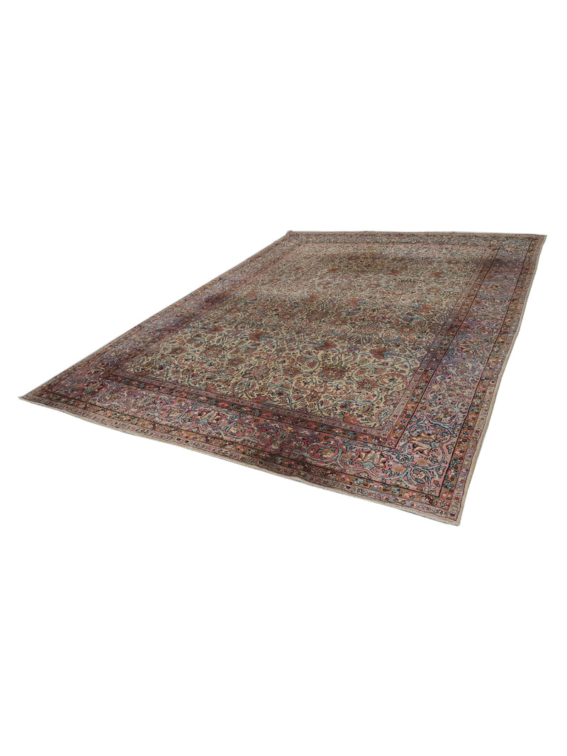 Fasa Antique Kerman 3168 Rust Coral Traditional Antique Rug