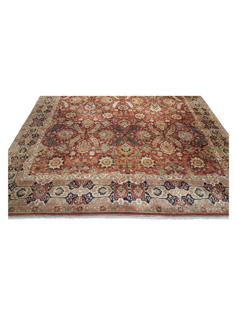 Fasa Antique Kerman 3168 Rust Coral Traditional Antique Rug