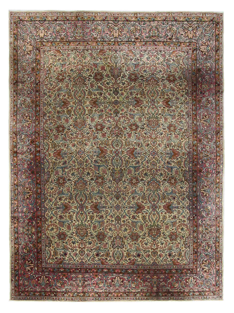 Fasa Antique Kerman  Rust Coral Traditional