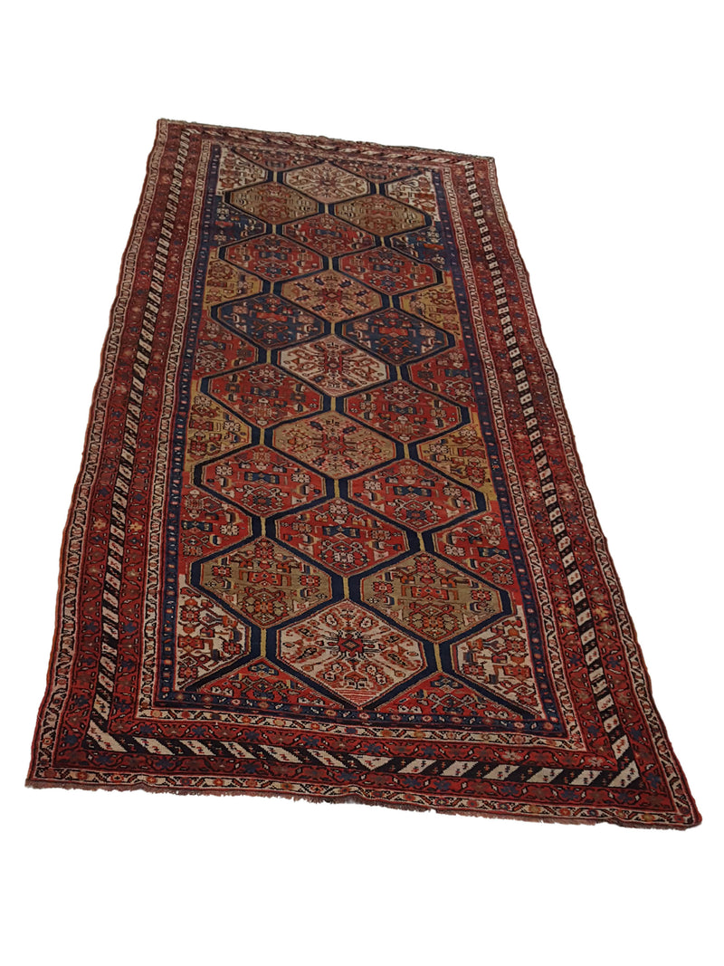 Fasa Antique Kurd 3177 Multi Rust Traditional Antique Rug