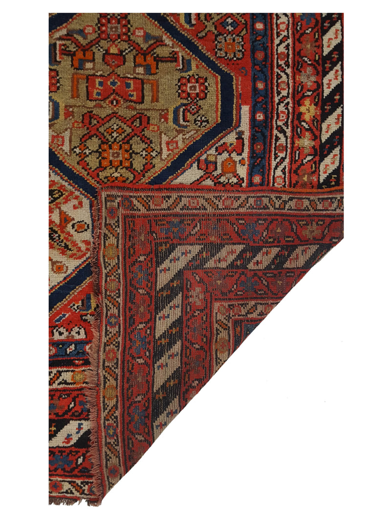 Fasa Antique Kurd 3177 Multi Rust Traditional Antique Rug