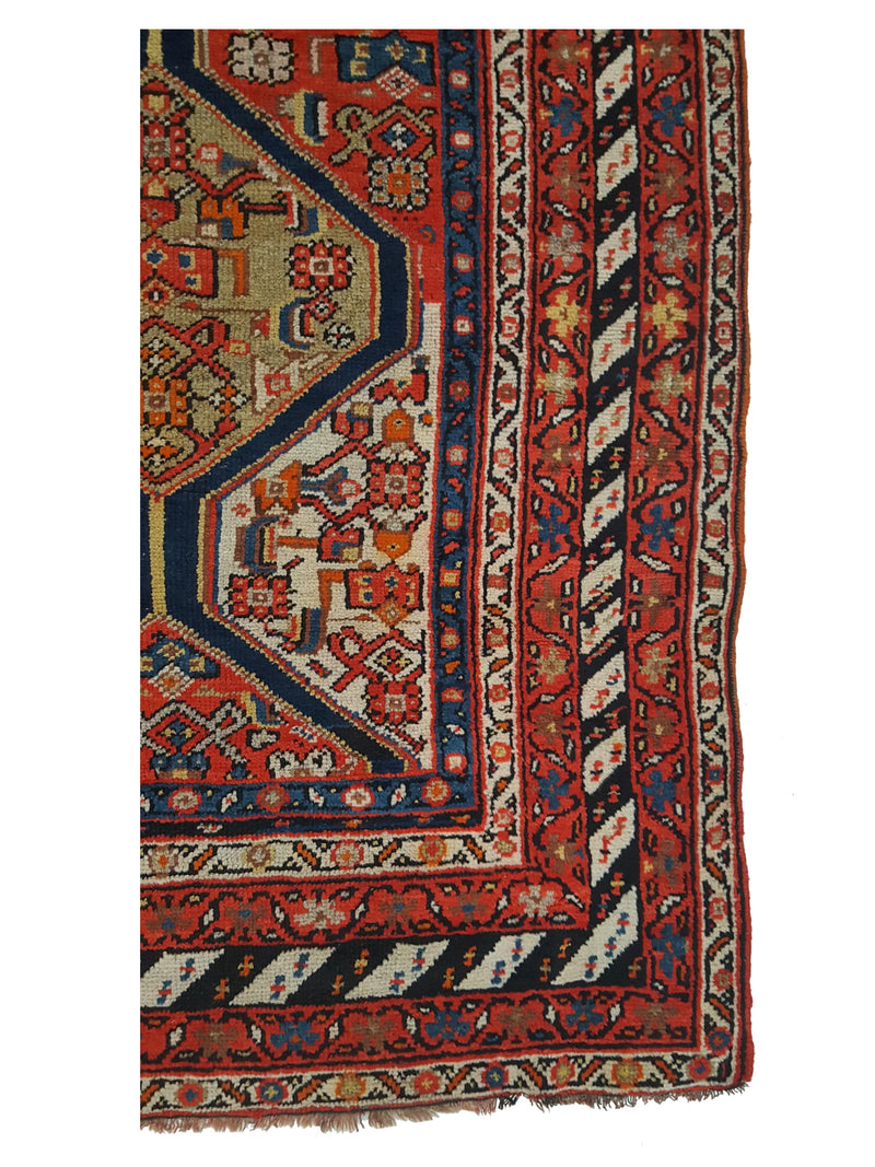 Fasa Antique Kurd 3177 Multi Rust Traditional Antique Rug