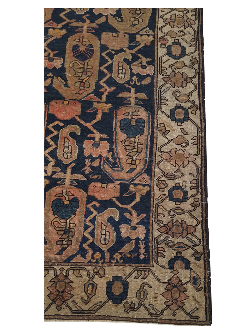 Fasa Antique Kurdish 3253 Beige Ivory Traditional Antique Rug