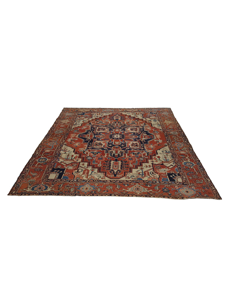 Fasa Antique Serapi 3290 Rust Rust Traditional Antique Rug