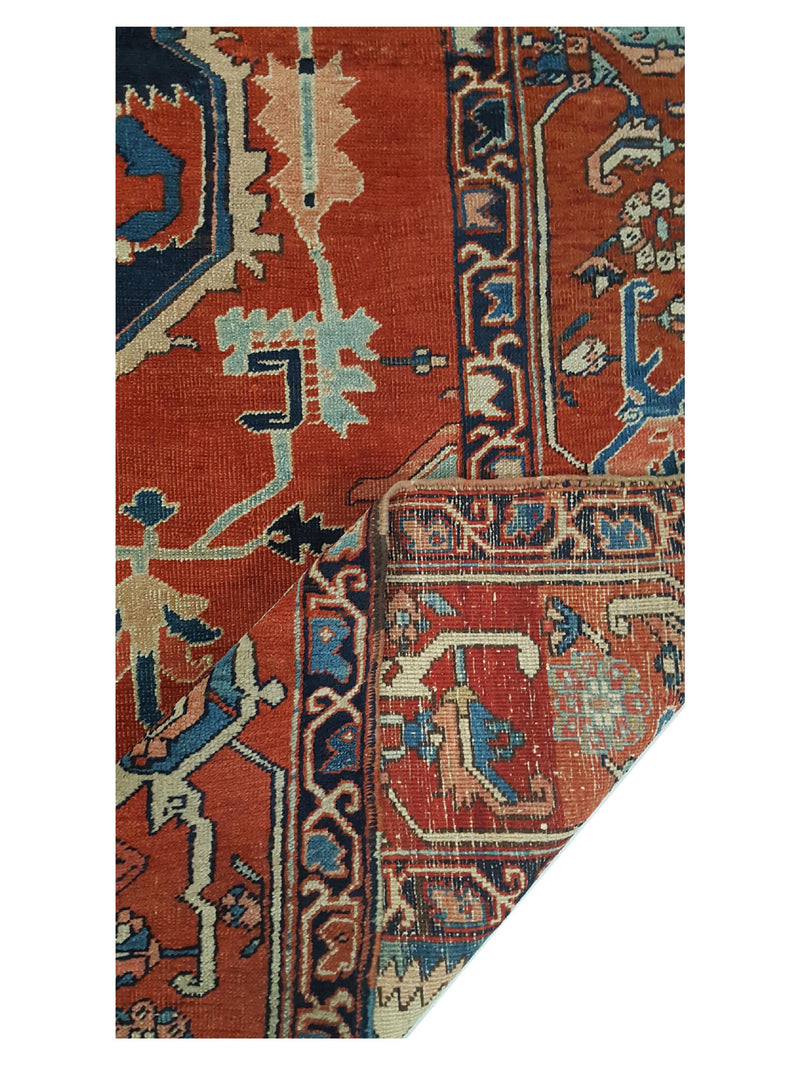 Fasa Antique Serapi 3290 Rust Rust Traditional Antique Rug