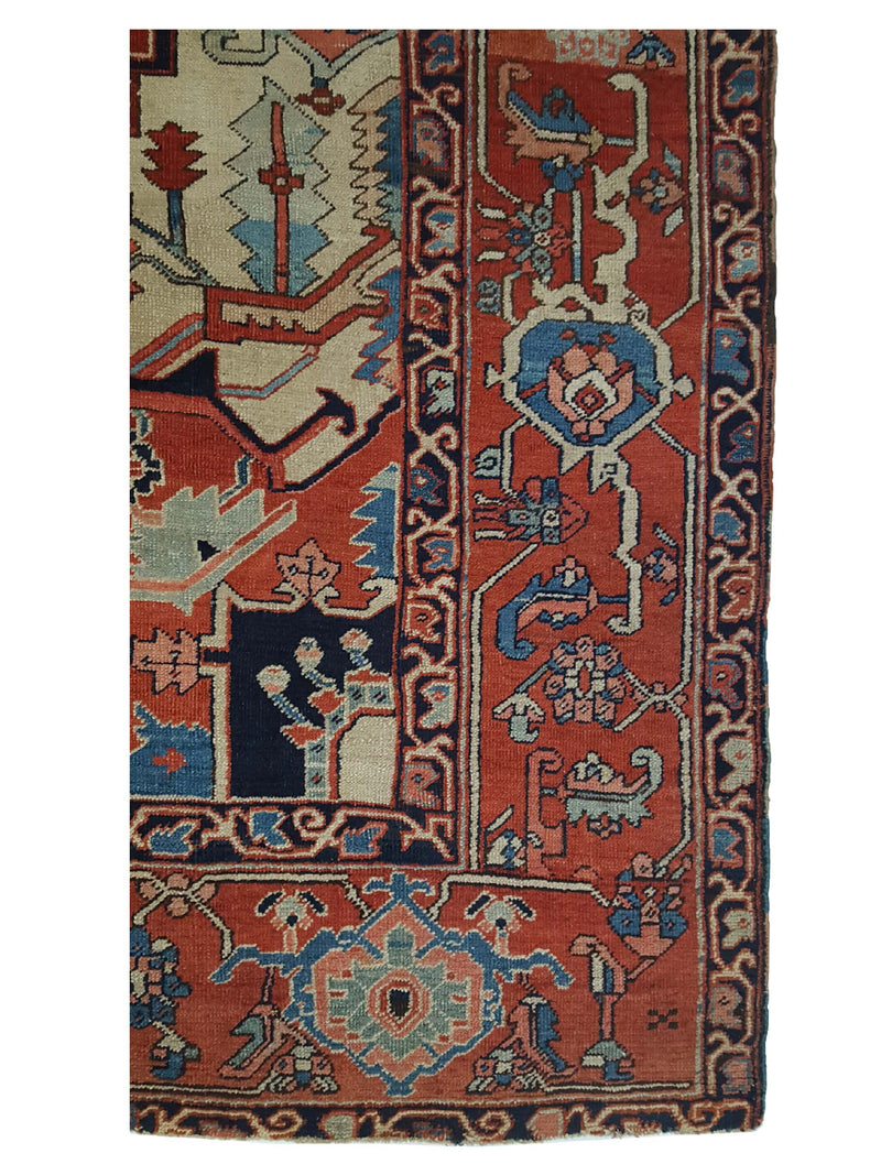 Fasa Antique Serapi 3290 Rust Rust Traditional Antique Rug