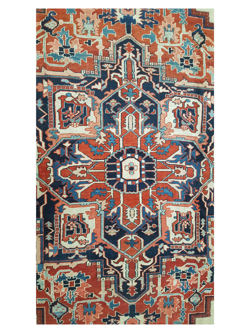 Fasa Antique Serapi 3290 Rust Rust Traditional Antique Rug
