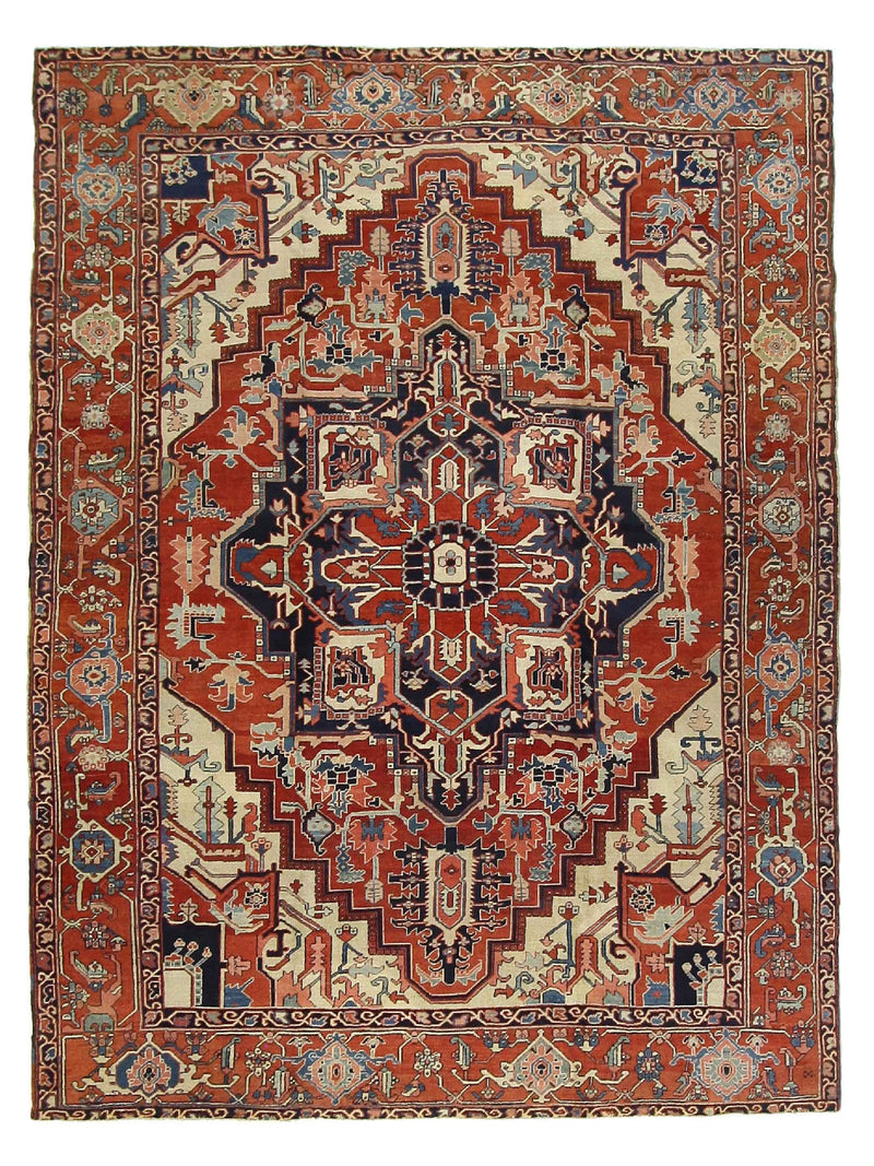 Fasa Antique Serapi  Rust Rust Traditional