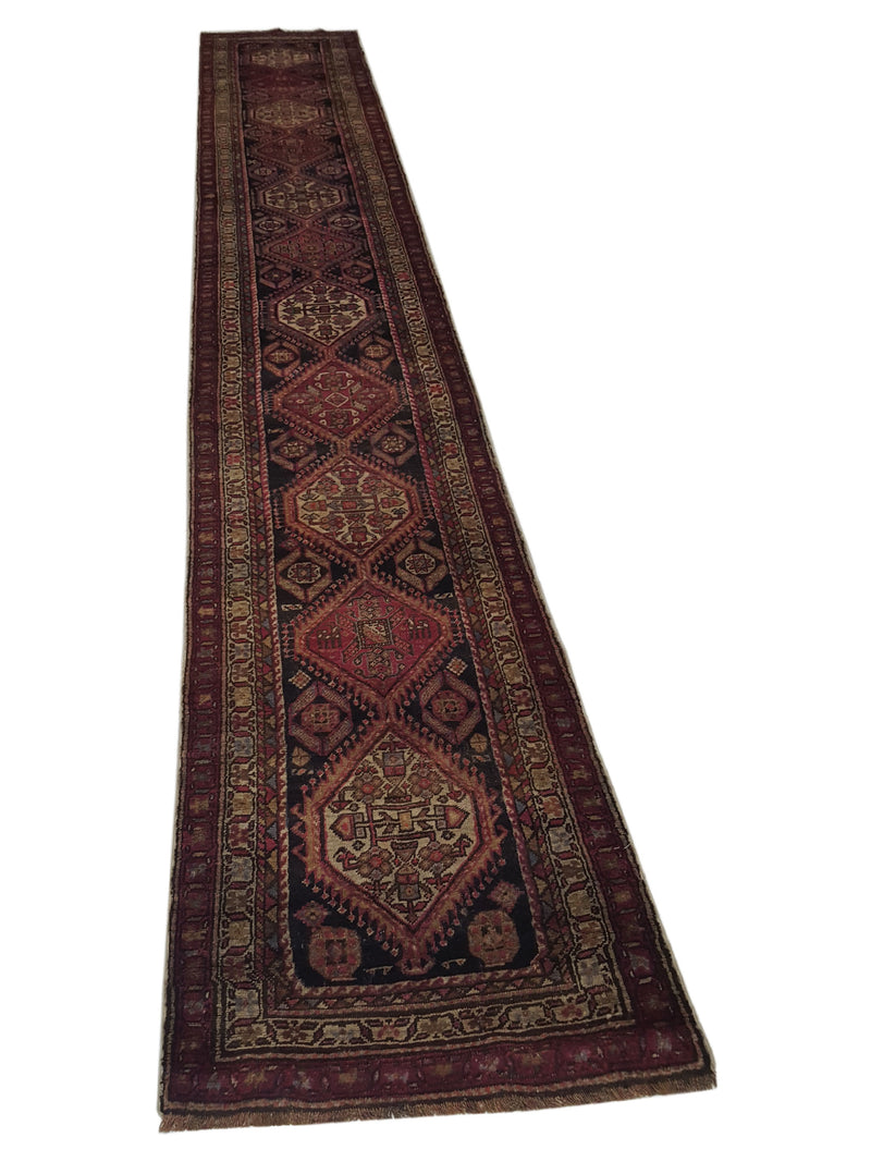 Fasa Antique Karabagh 3302 Rust Ivory Traditional Antique Rug