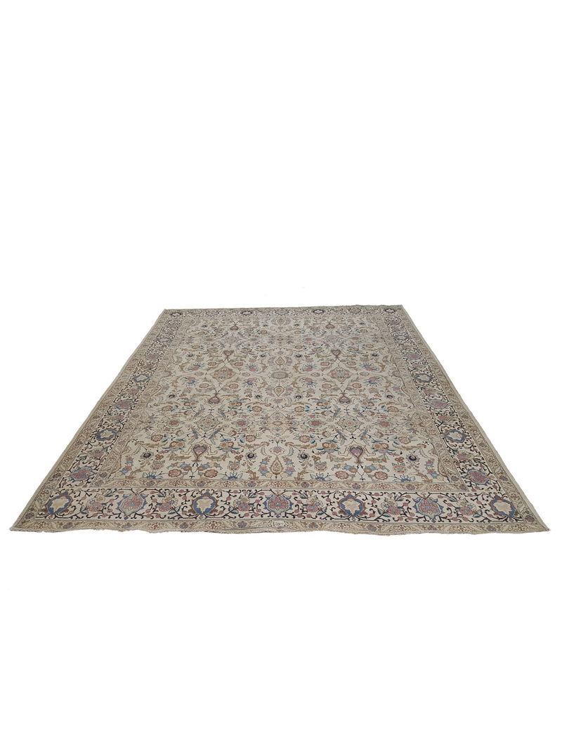 Fasa Antique Tabriz 3306 Ivory Ivory Traditional Antique Rug