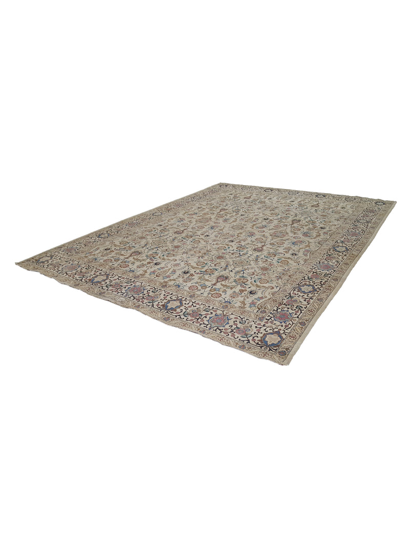 Fasa Antique Tabriz 3306 Ivory Ivory Traditional Antique Rug
