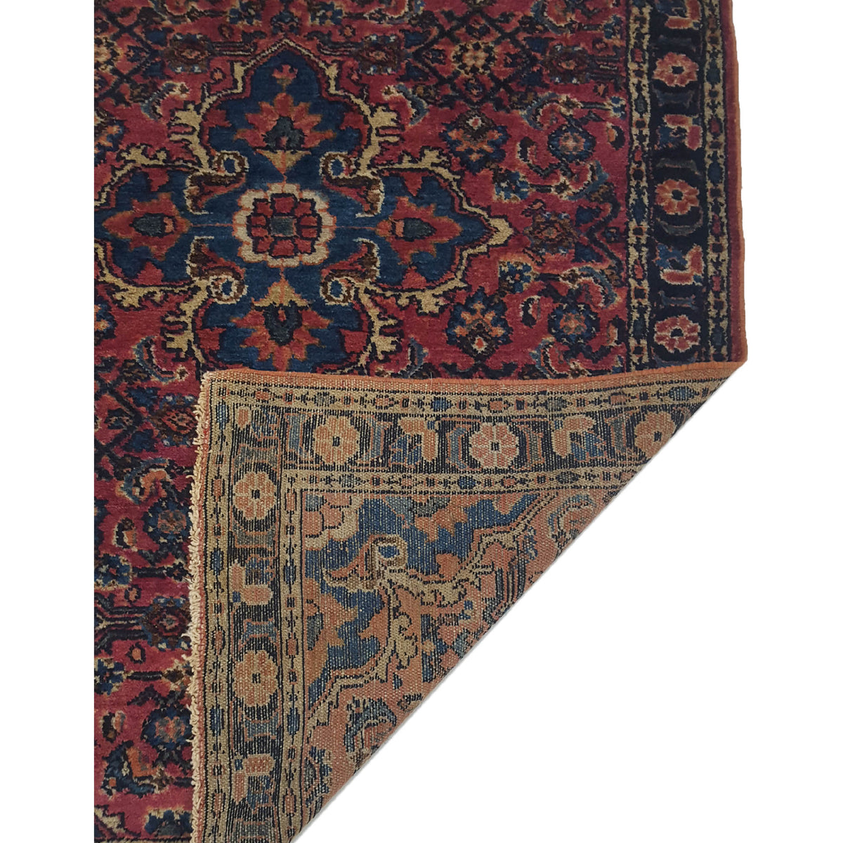 Fasa Antique Malayer 3308 Mauve Navy Traditional Antique Rug