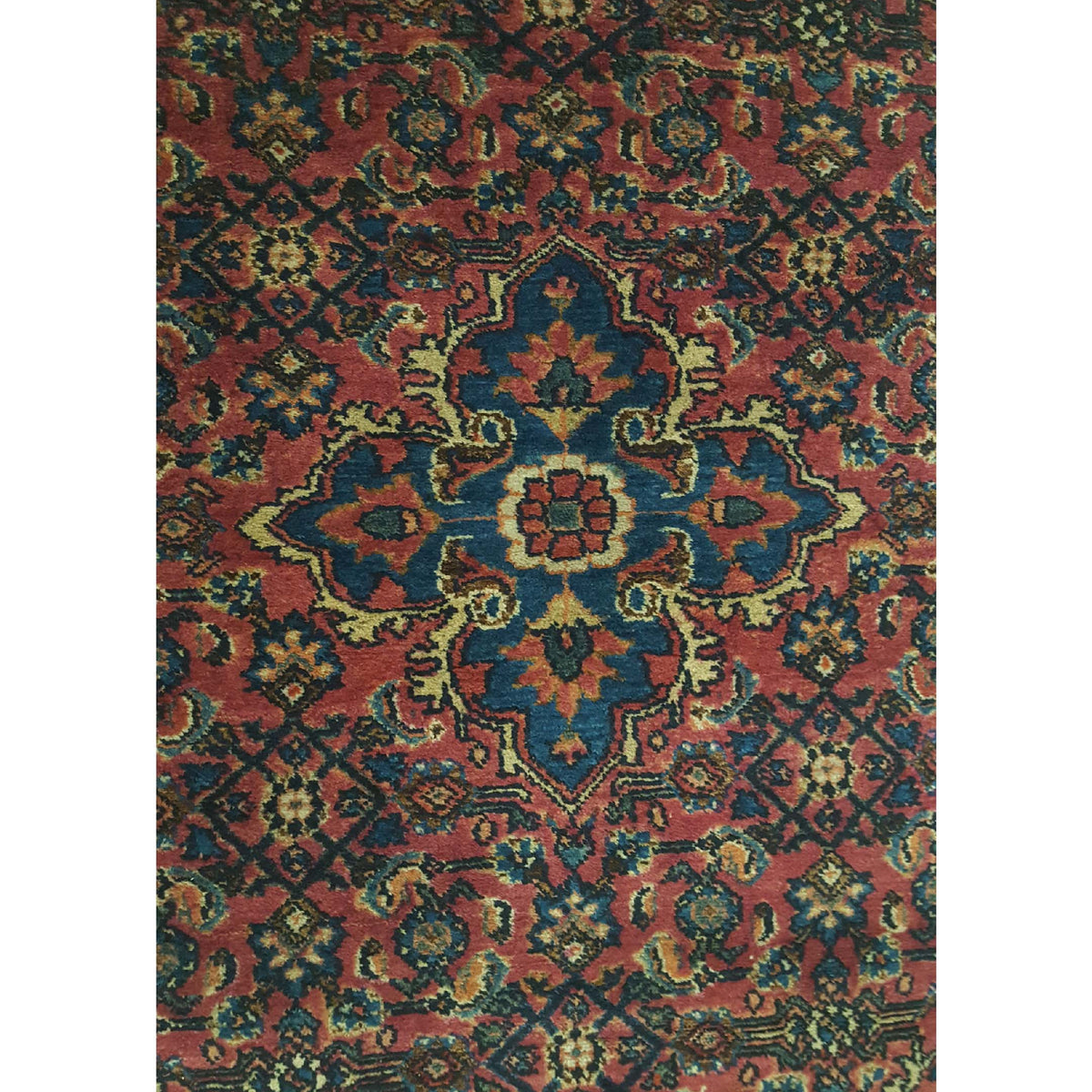 Fasa Antique Malayer 3308 Mauve Navy Traditional Antique Rug