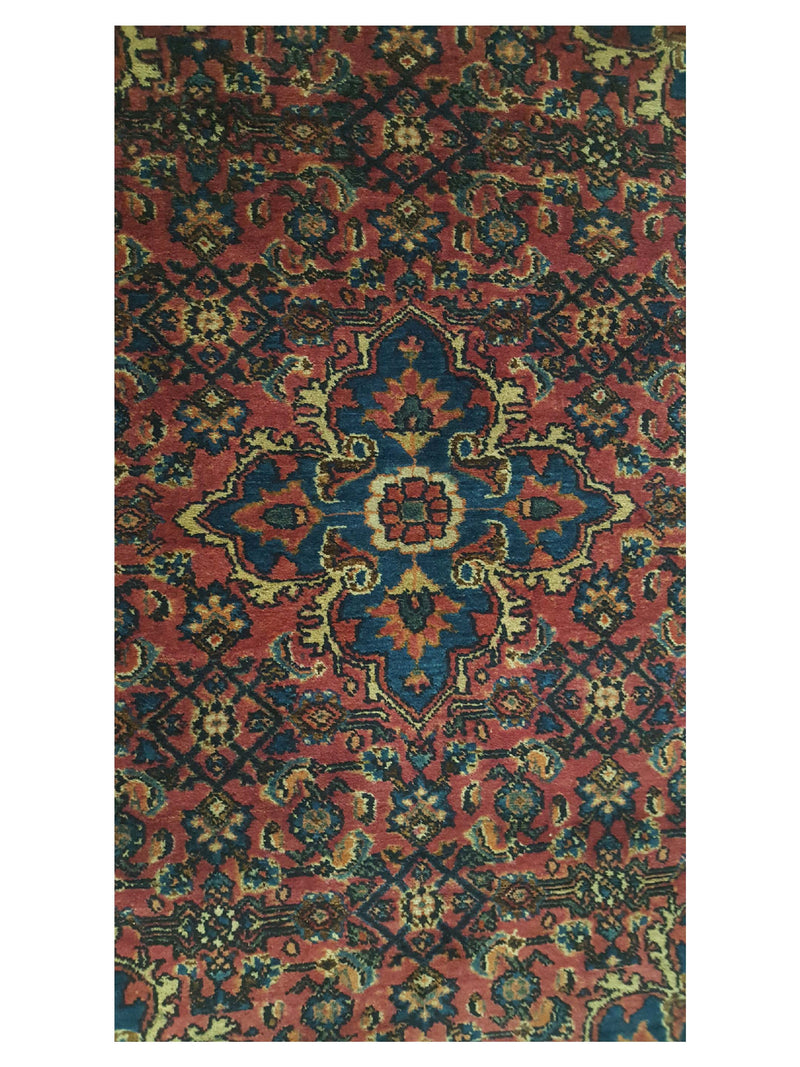 Fasa Antique Malayer 3308 Mauve Navy Traditional Antique Rug