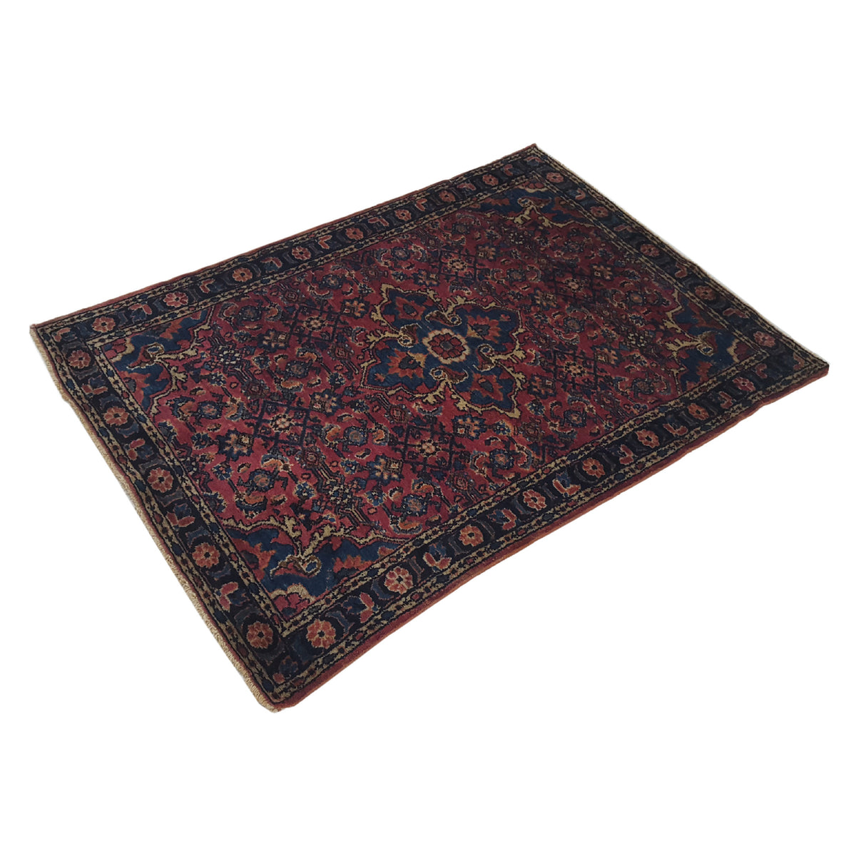 Fasa Antique Malayer 3308 Mauve Navy Traditional Antique Rug