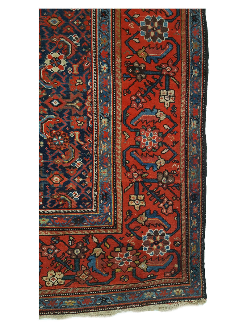 Fasa Antique Malayer 3313 Indigo Rust Traditional Antique Rug