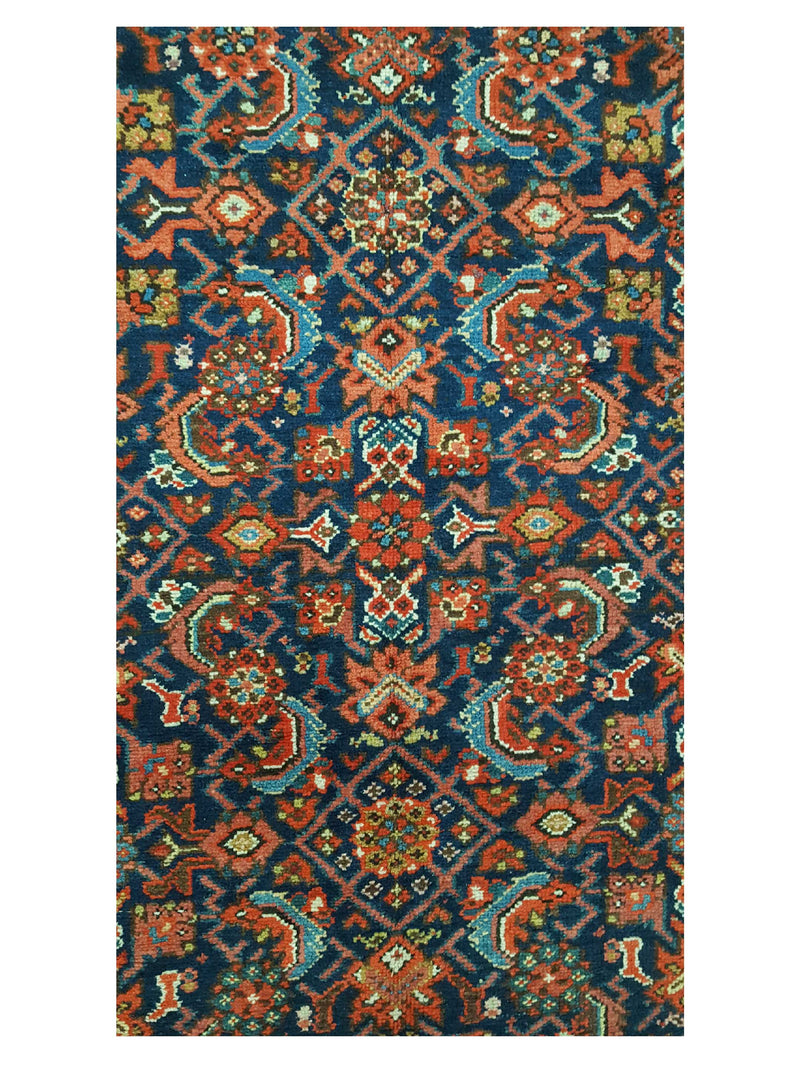 Fasa Antique Malayer 3313 Indigo Rust Traditional Antique Rug