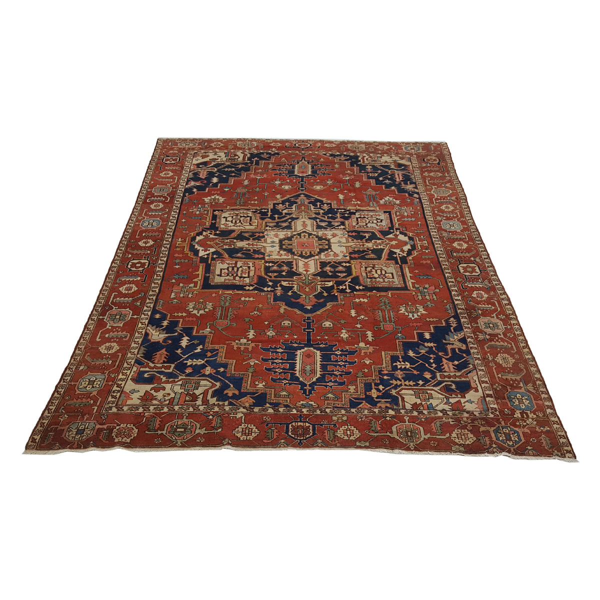 Fasa Antique Serapi 3335 Rust Rust Traditional Antique Rug