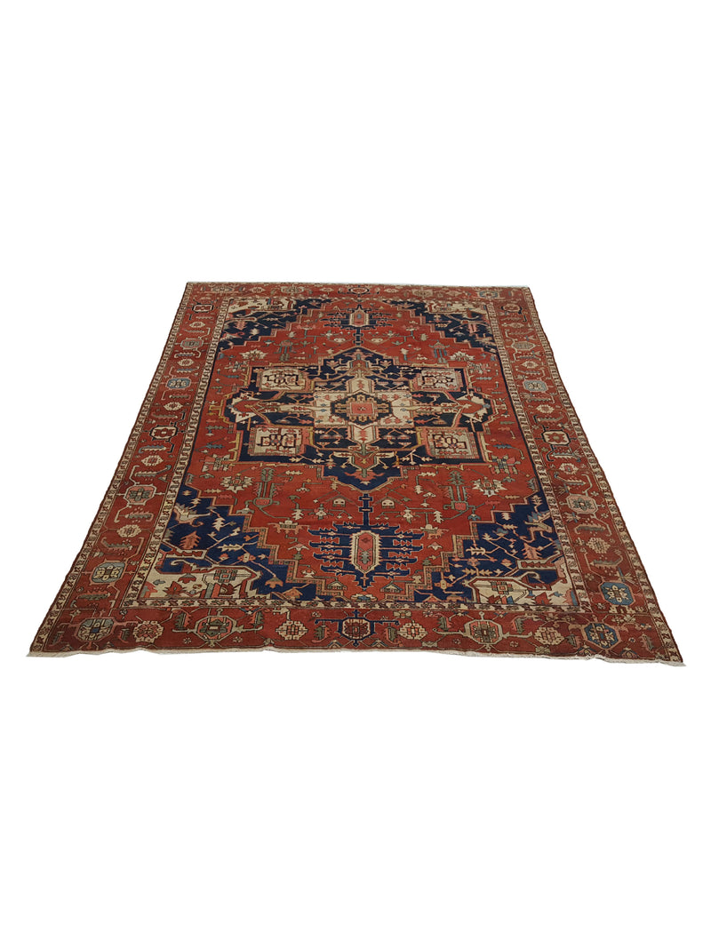 Fasa Antique Serapi 3335 Rust Rust Traditional Antique Rug