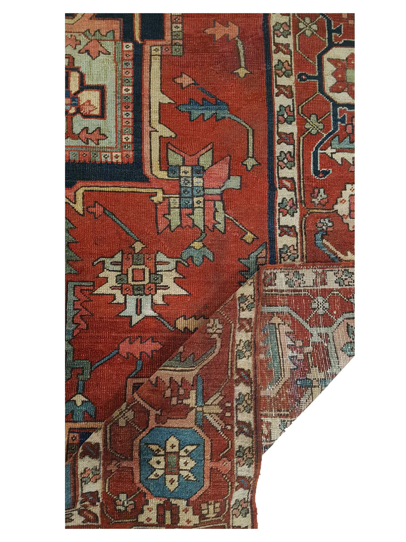 Fasa Antique Serapi 3335 Rust Rust Traditional Antique Rug