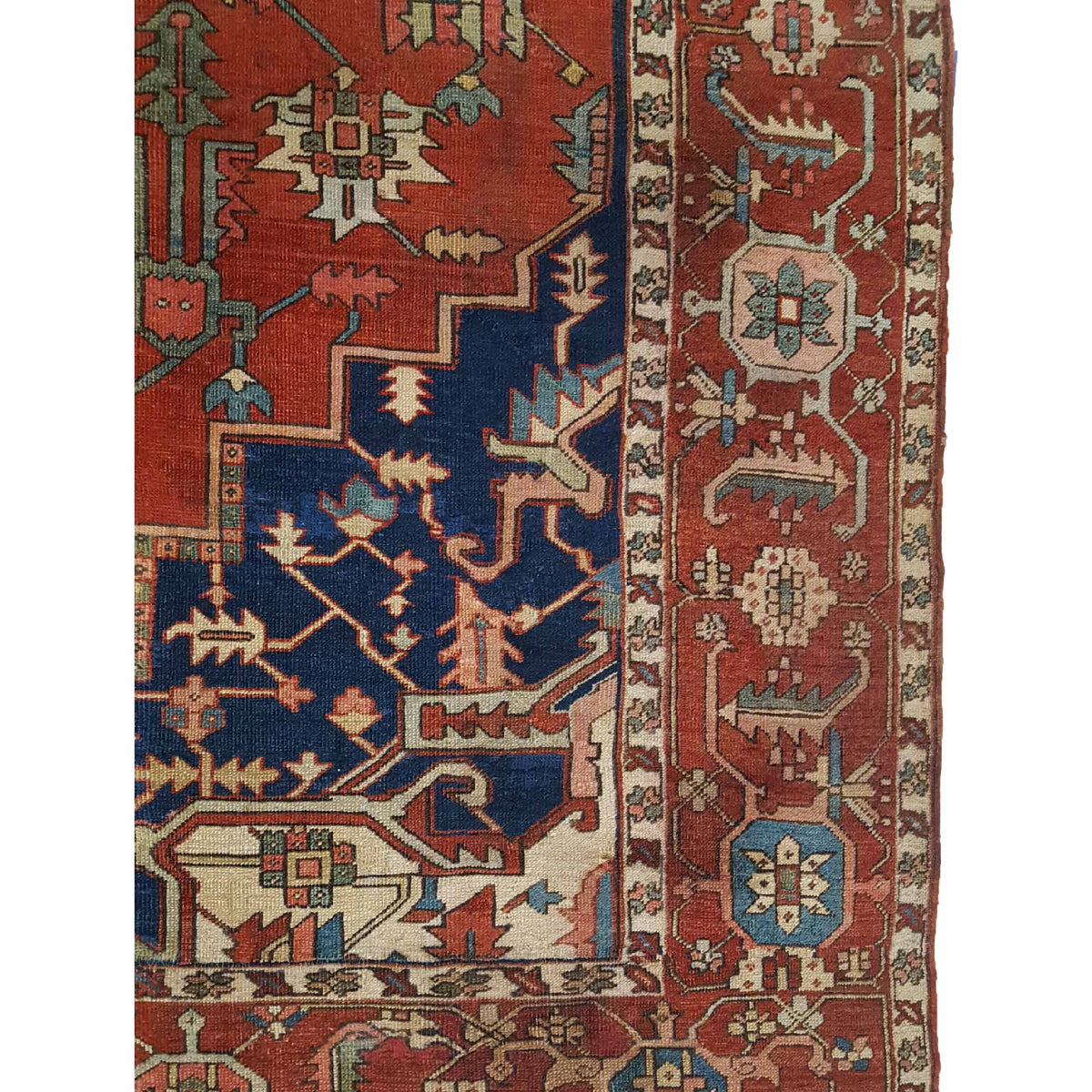 Fasa Antique Serapi 3335 Rust Rust Traditional Antique Rug