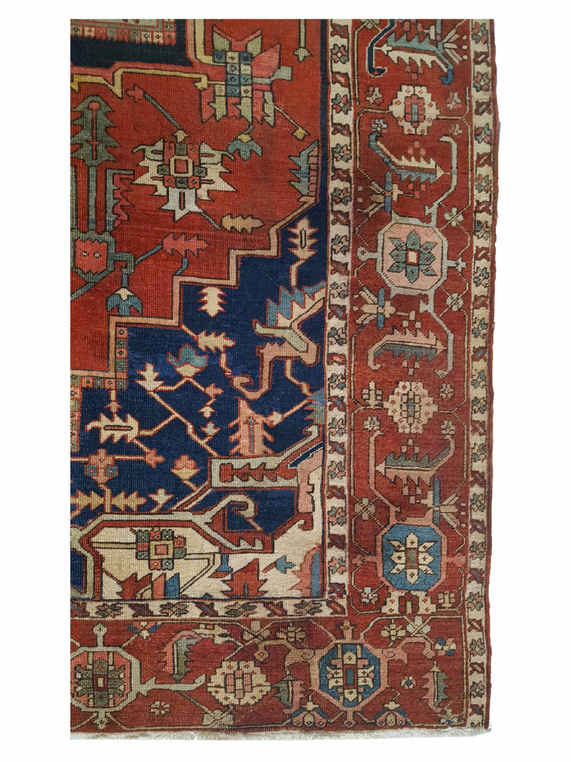 Fasa Antique Serapi 3335 Rust Rust Traditional Antique Rug