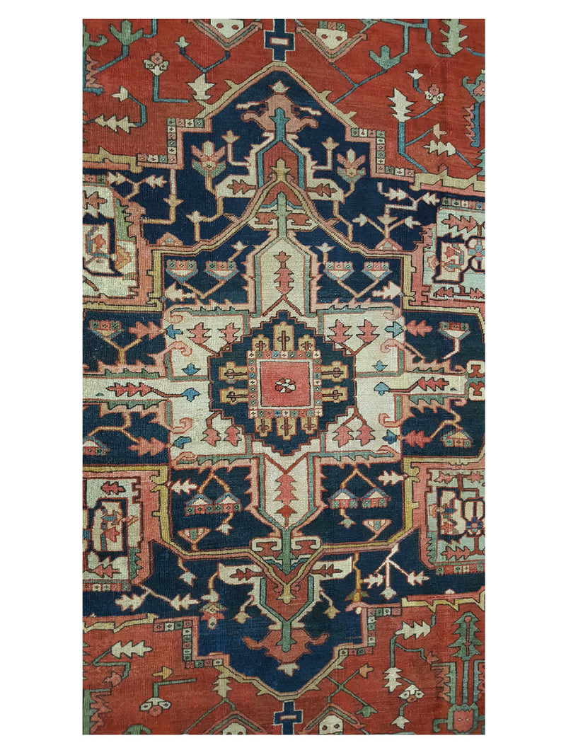 Fasa Antique Serapi 3335 Rust Rust Traditional Antique Rug