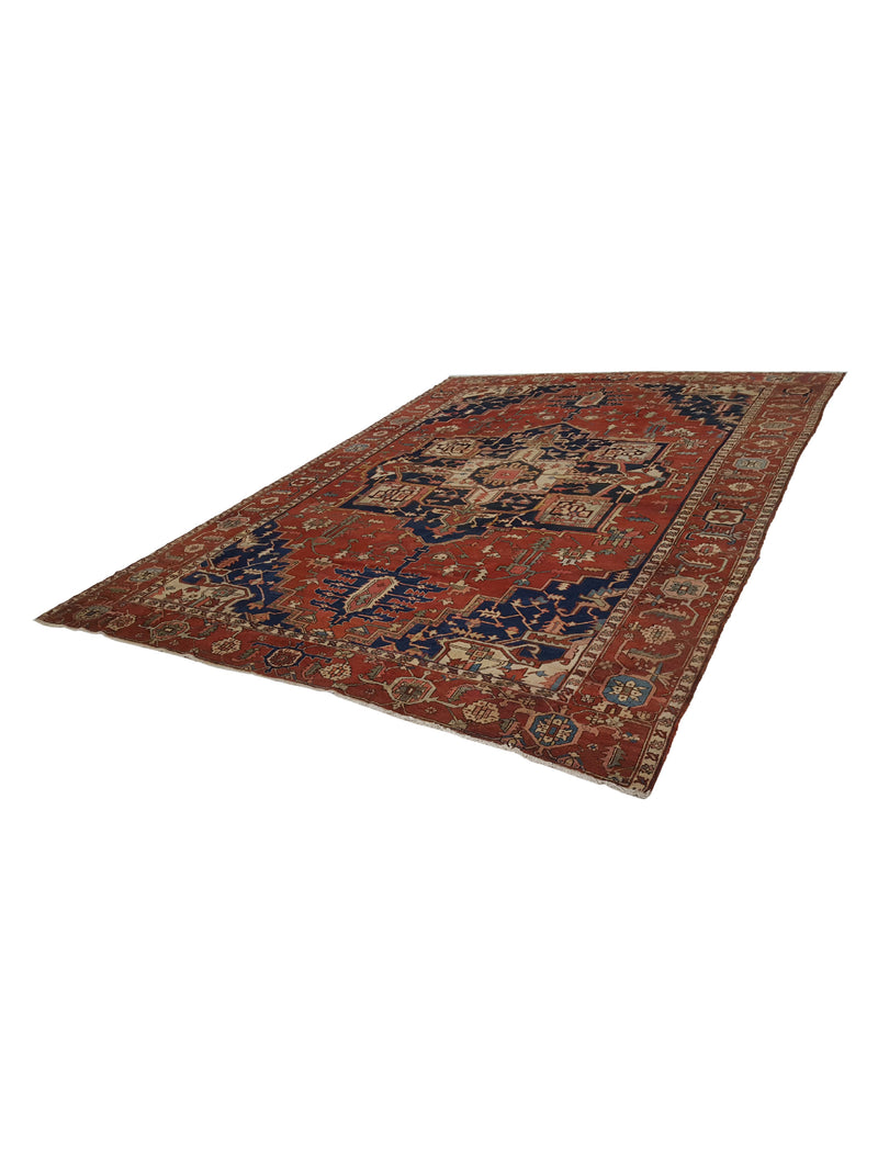 Fasa Antique Serapi 3335 Rust Rust Traditional Antique Rug