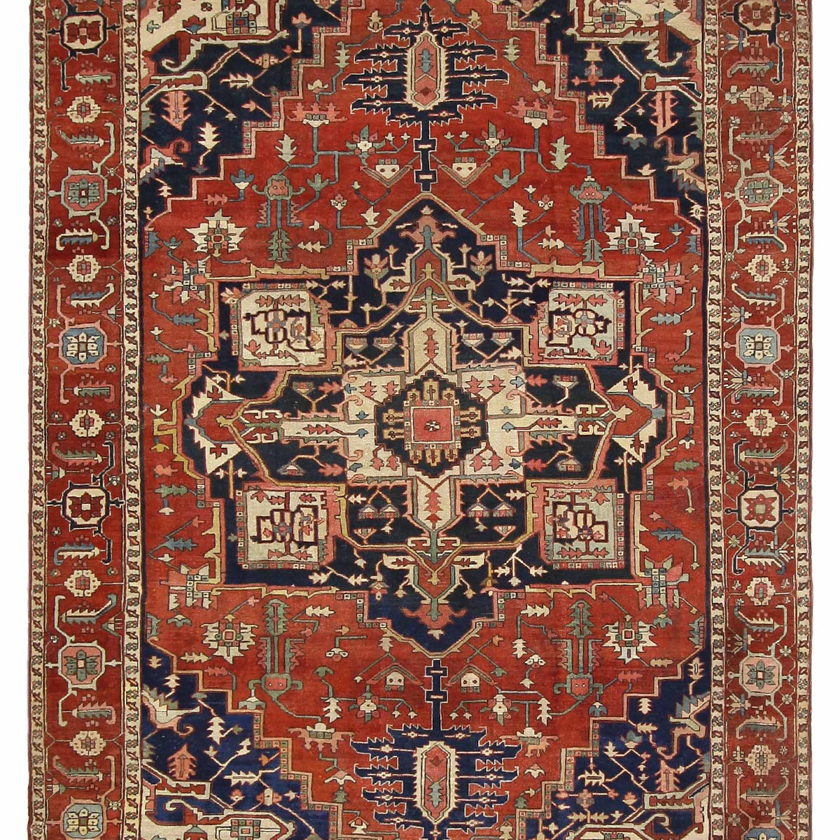 Fasa Antique Serapi  Rust Rust Traditional