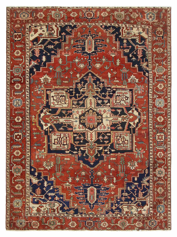 Fasa Antique Serapi  Rust Rust Traditional