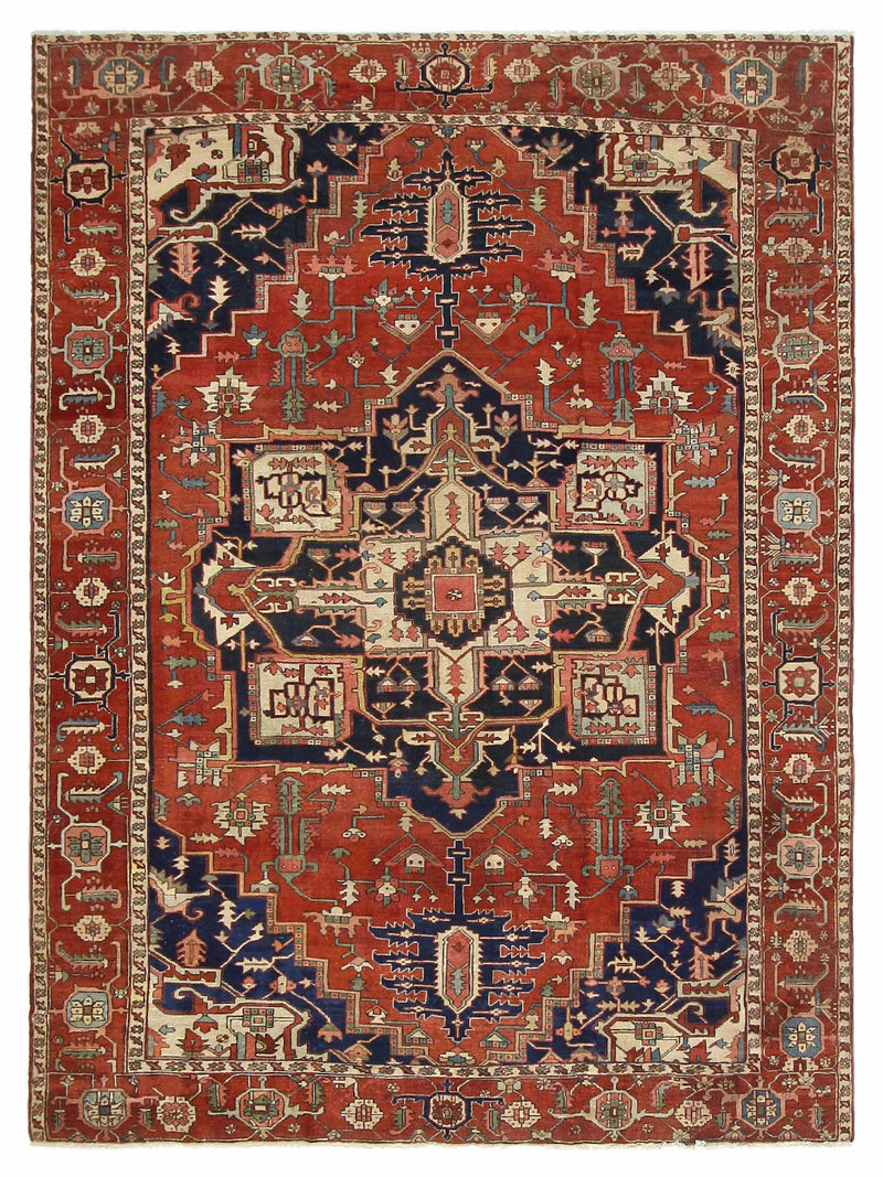 Fasa Antique Serapi  Rust Rust Traditional