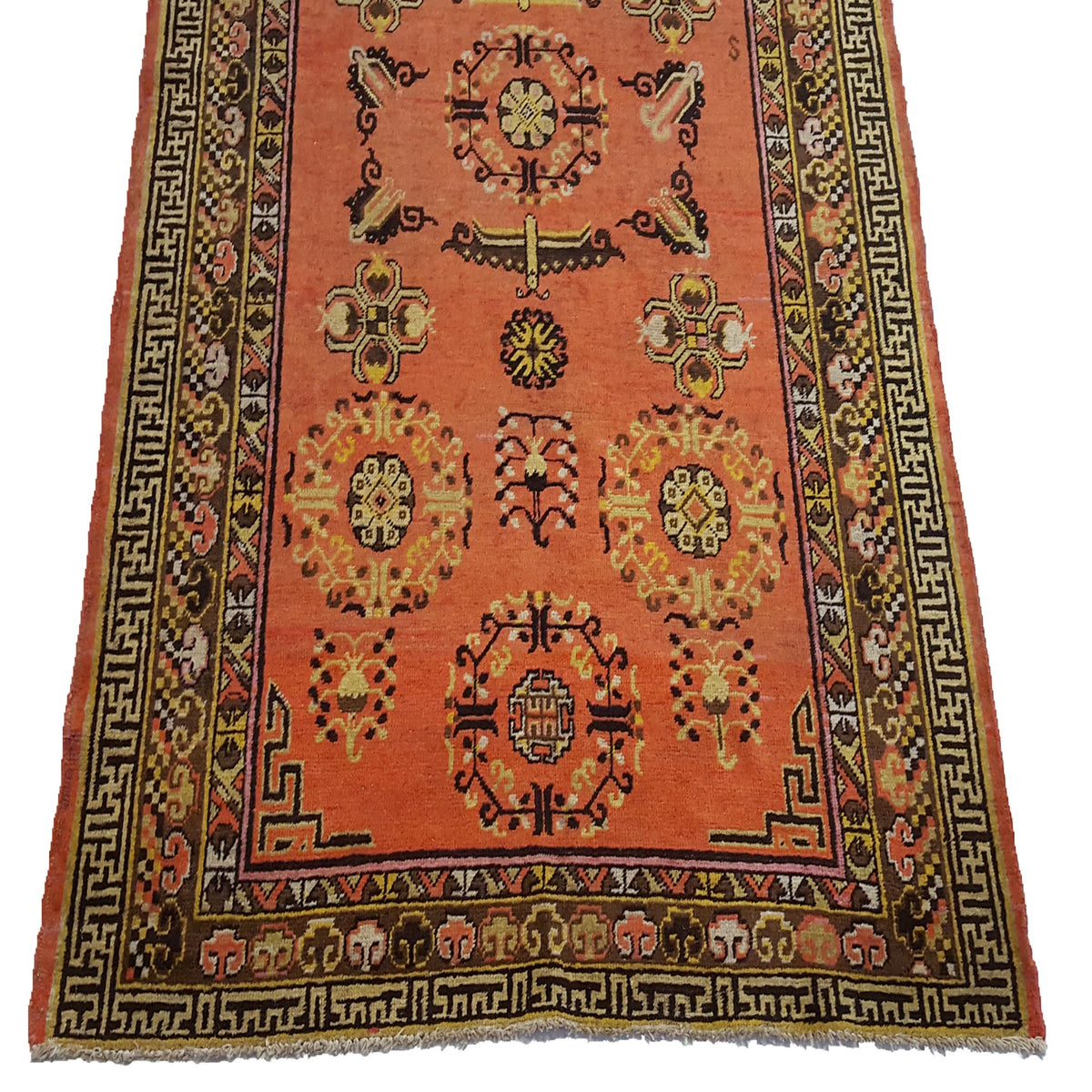Fasa Antique Samarkand 3372 Orange Brown Traditional Antique Rug