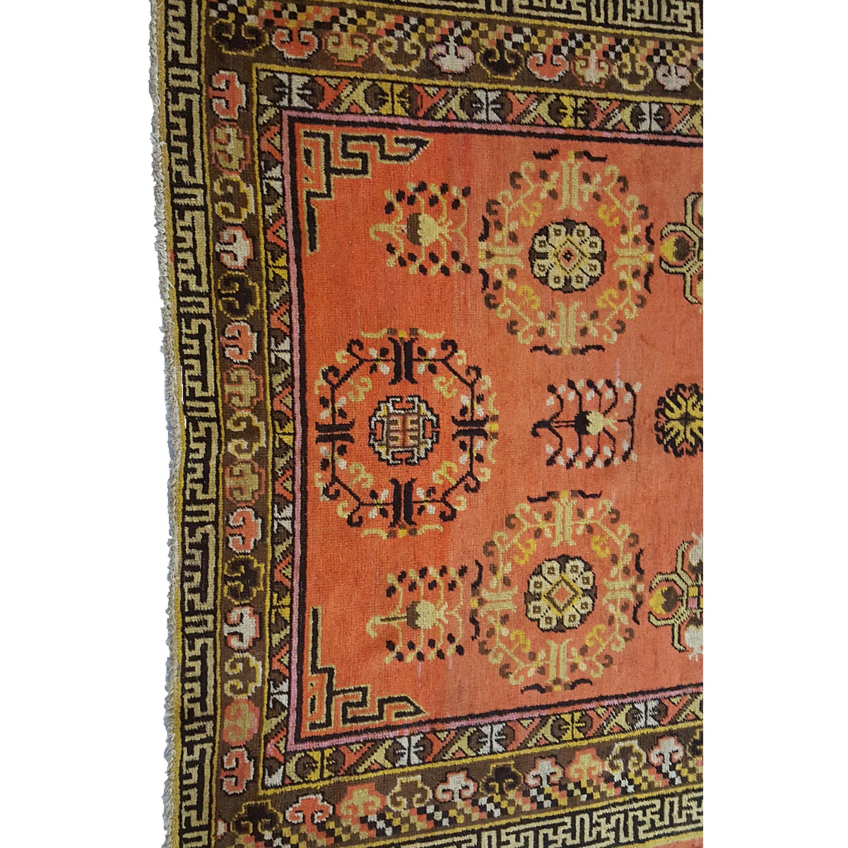 Fasa Antique Samarkand 3372 Orange Brown Traditional Antique Rug