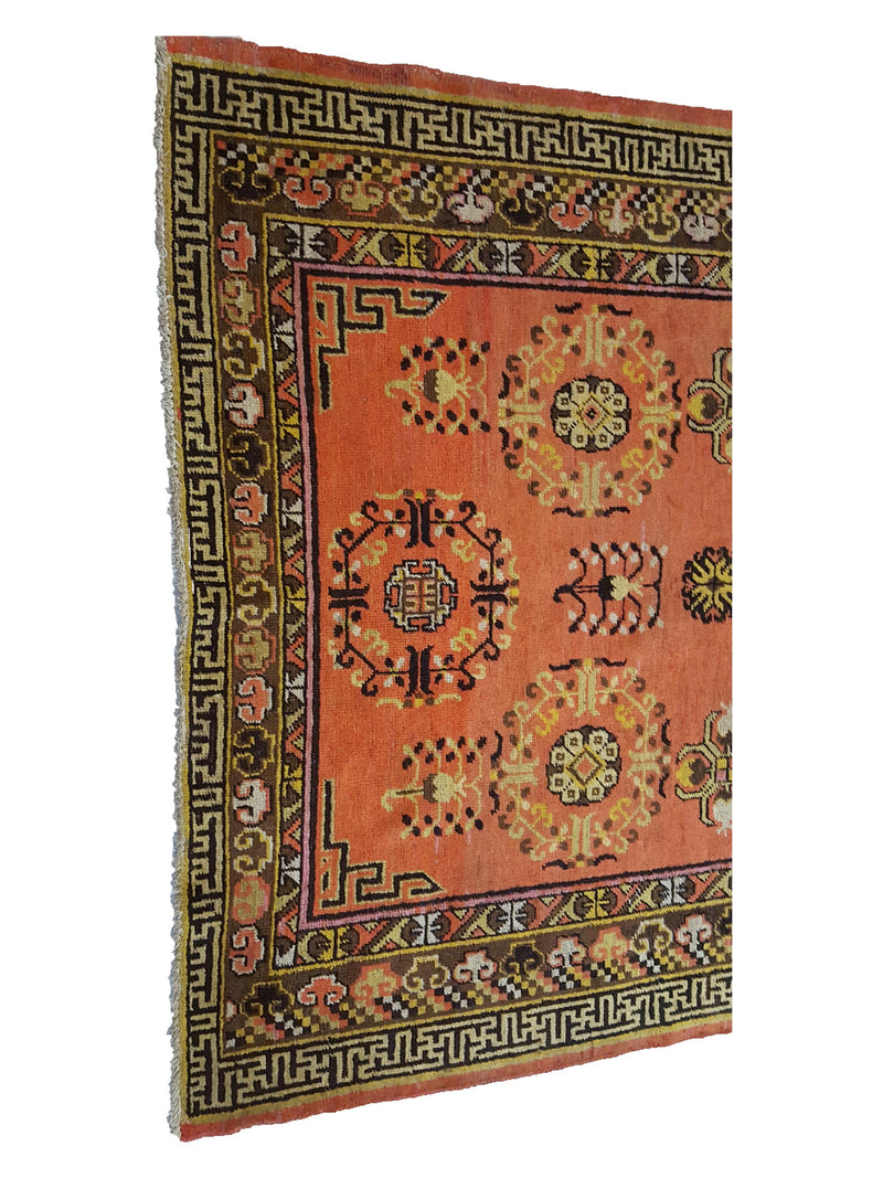 Fasa Antique Samarkand 3372 Orange Brown Traditional Antique Rug