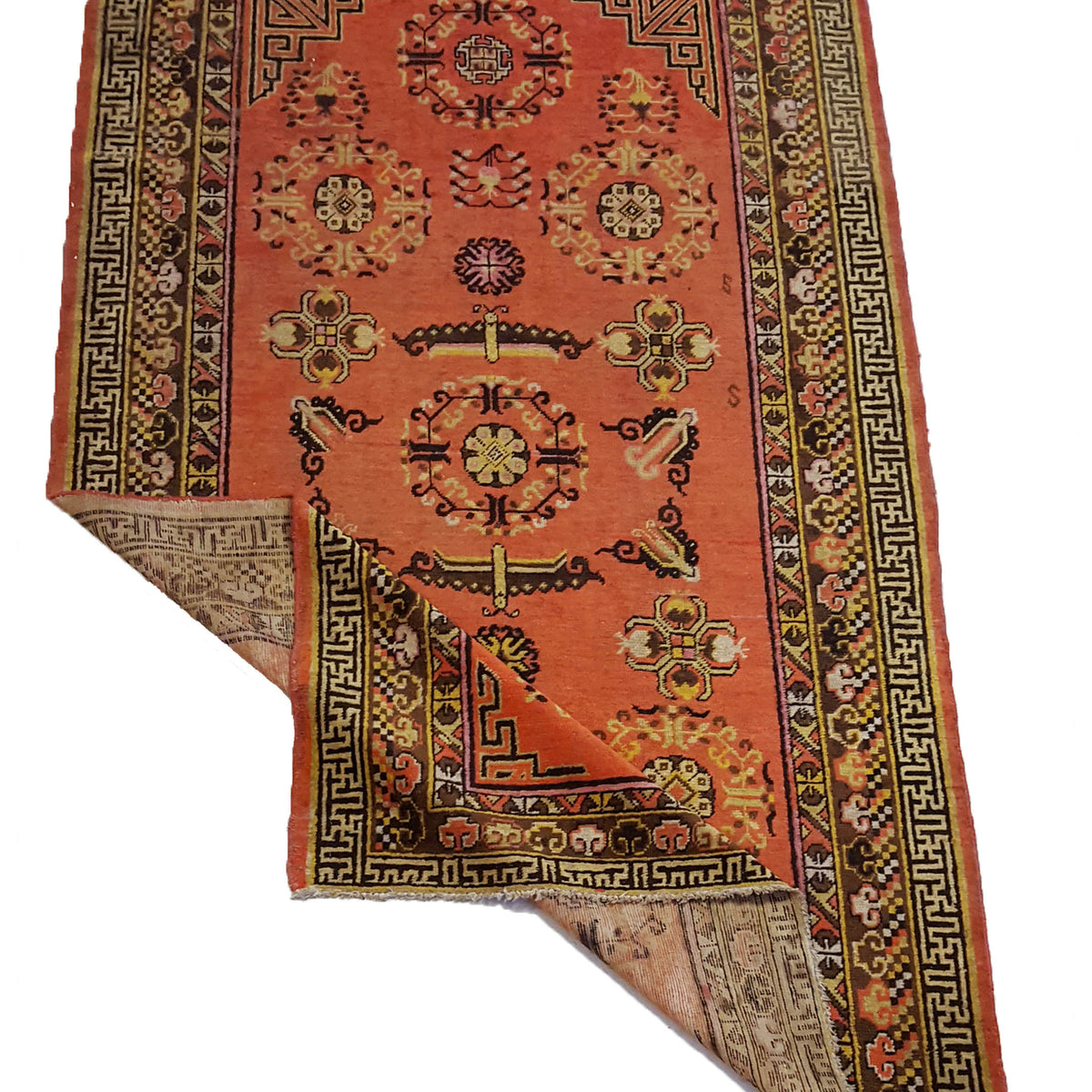 Fasa Antique Samarkand 3372 Orange Brown Traditional Antique Rug