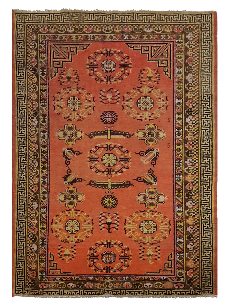 Fasa Antique Samarkand  Orange Brown Traditional