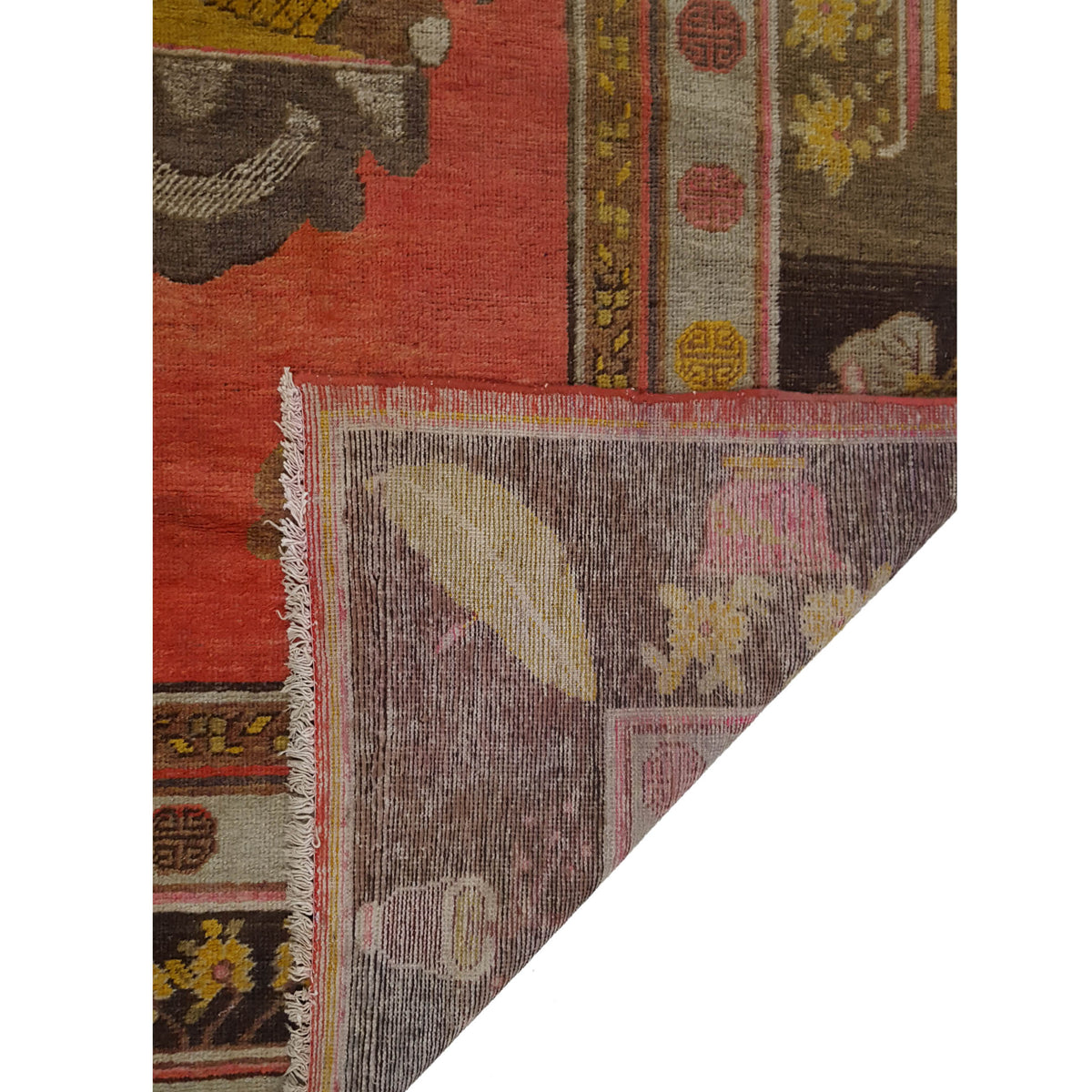 Fasa Antique Samarkand 3378 Orange Brown Traditional Antique Rug