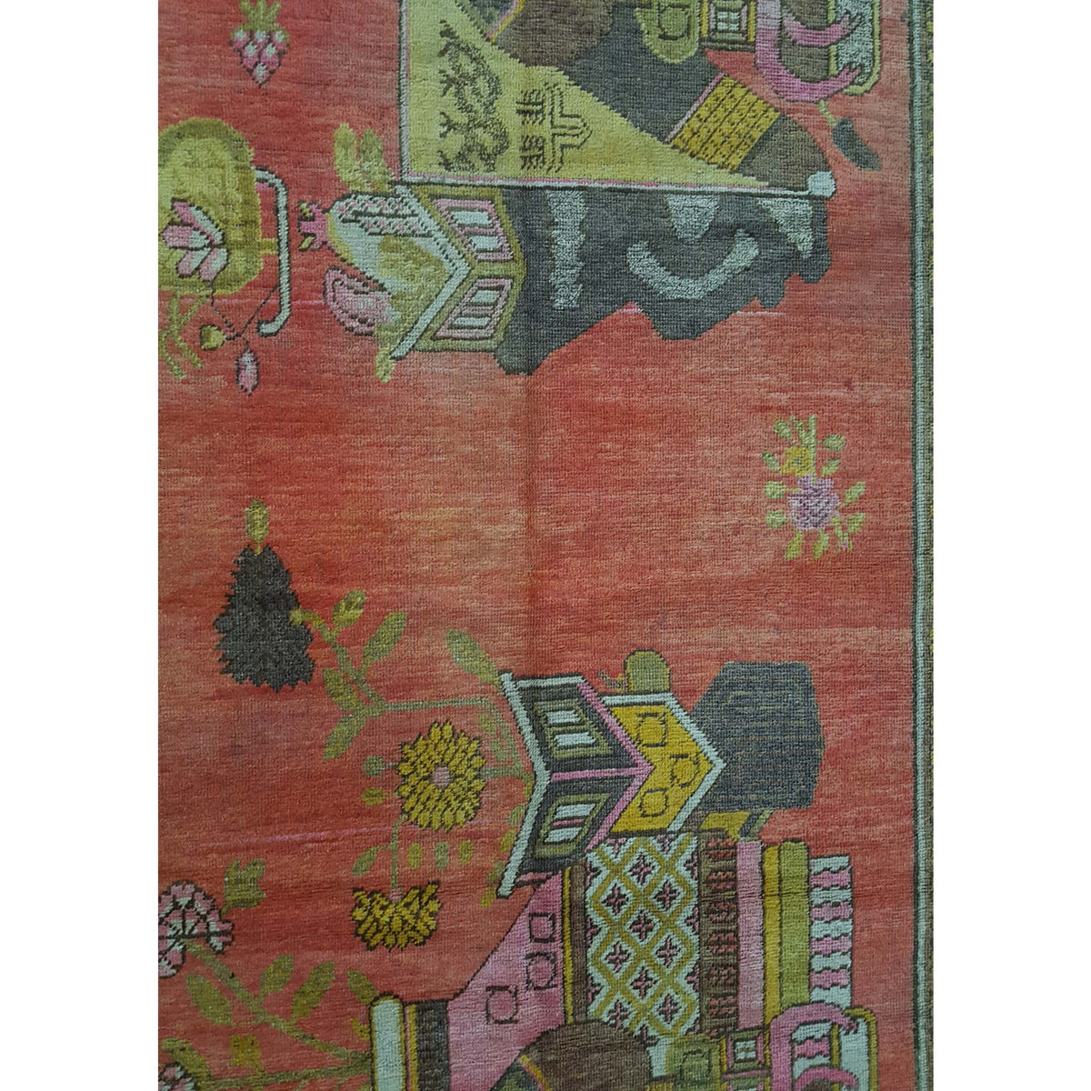 Fasa Antique Samarkand 3378 Orange Brown Traditional Antique Rug