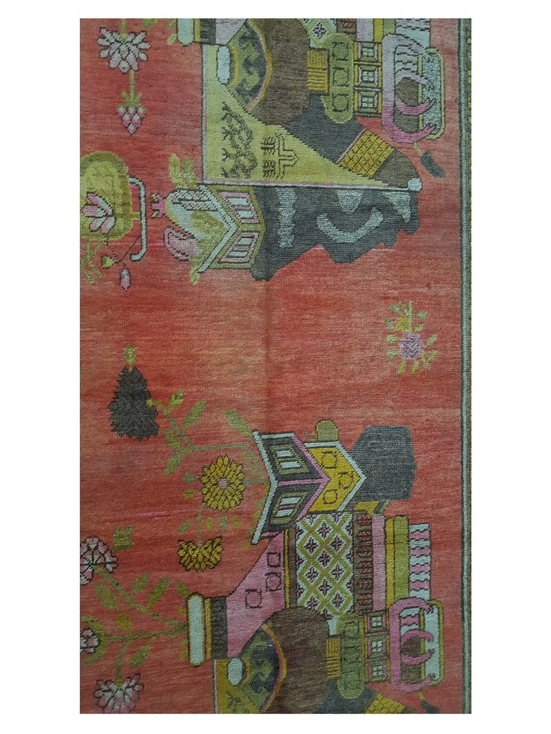 Fasa Antique Samarkand 3378 Orange Brown Traditional Antique Rug