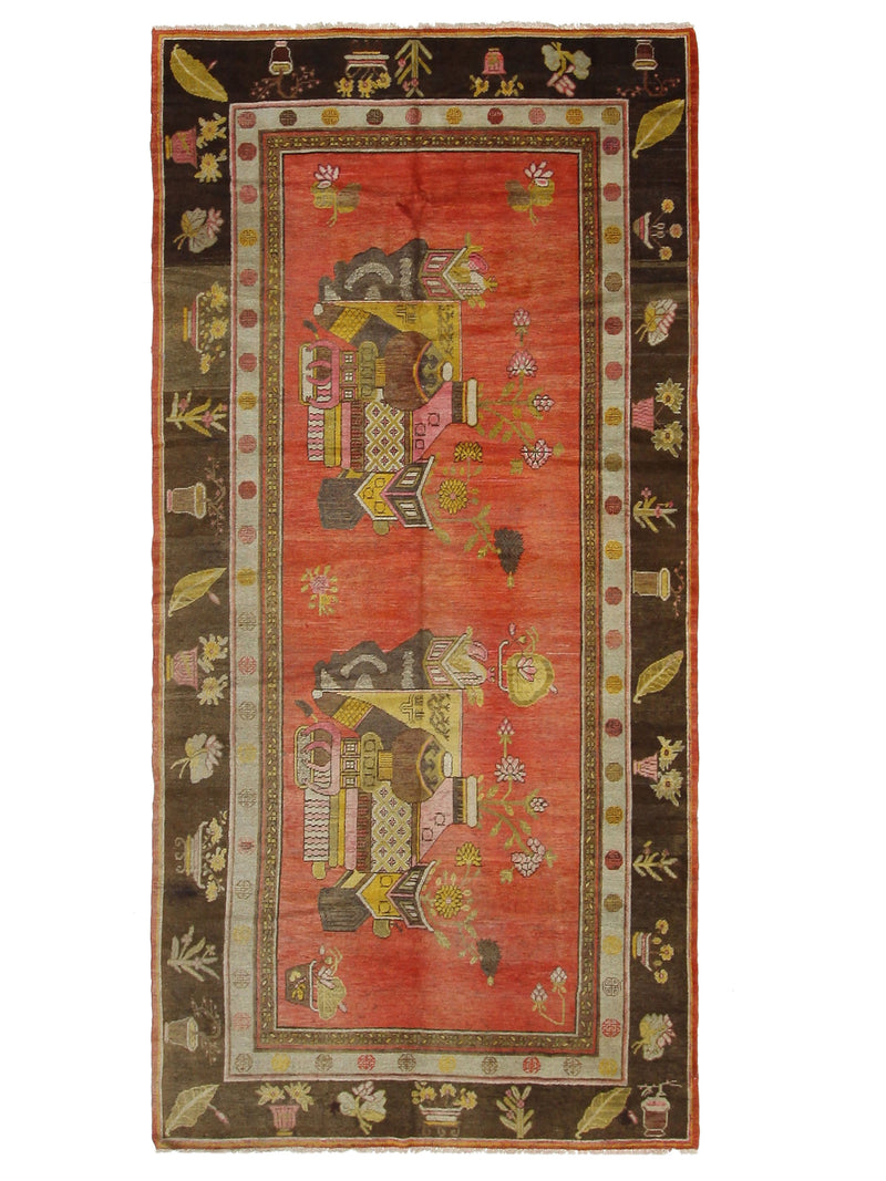 Fasa Antique Samarkand  Orange Brown Traditional