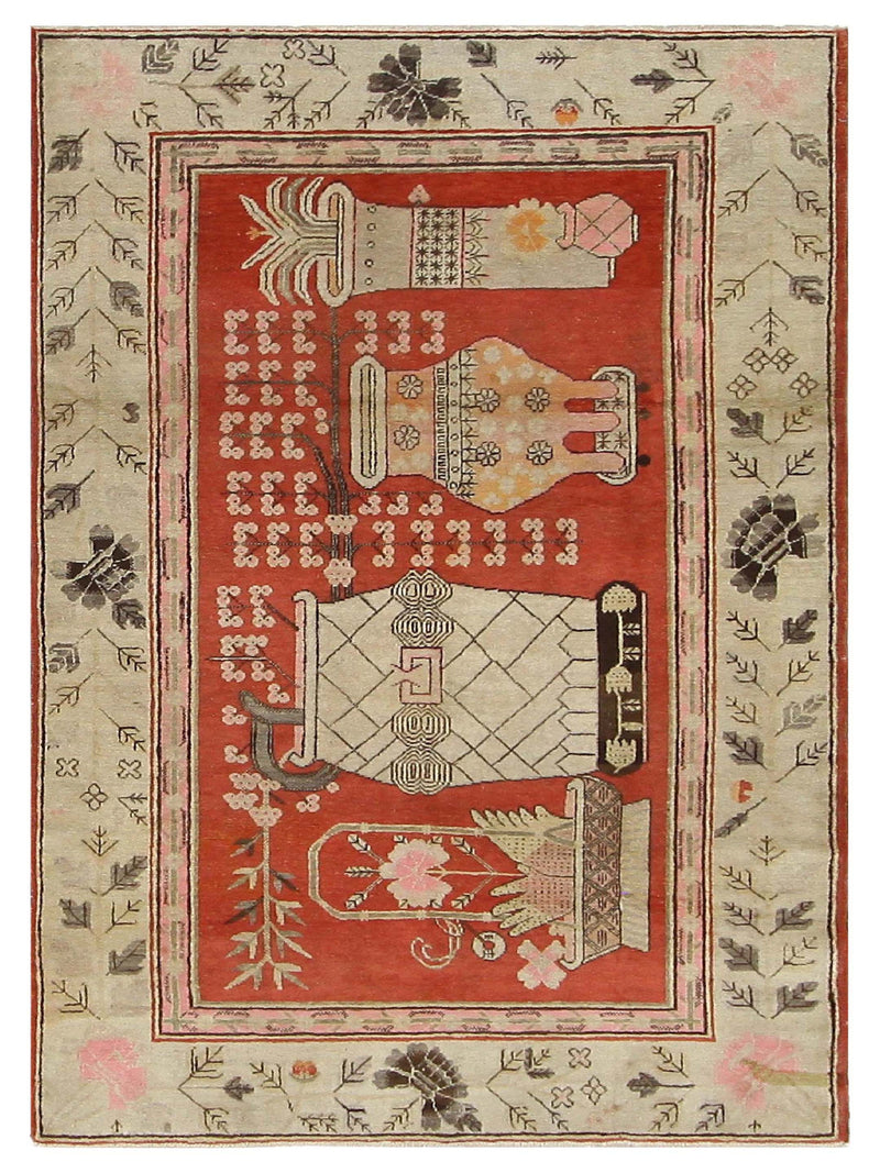 Fasa Antique Samarkand  Rust Cream Traditional