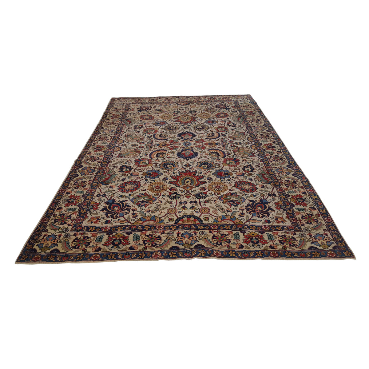 Fasa Antique Tabriz 3407 Ivory Ivory Traditional Antique Rug