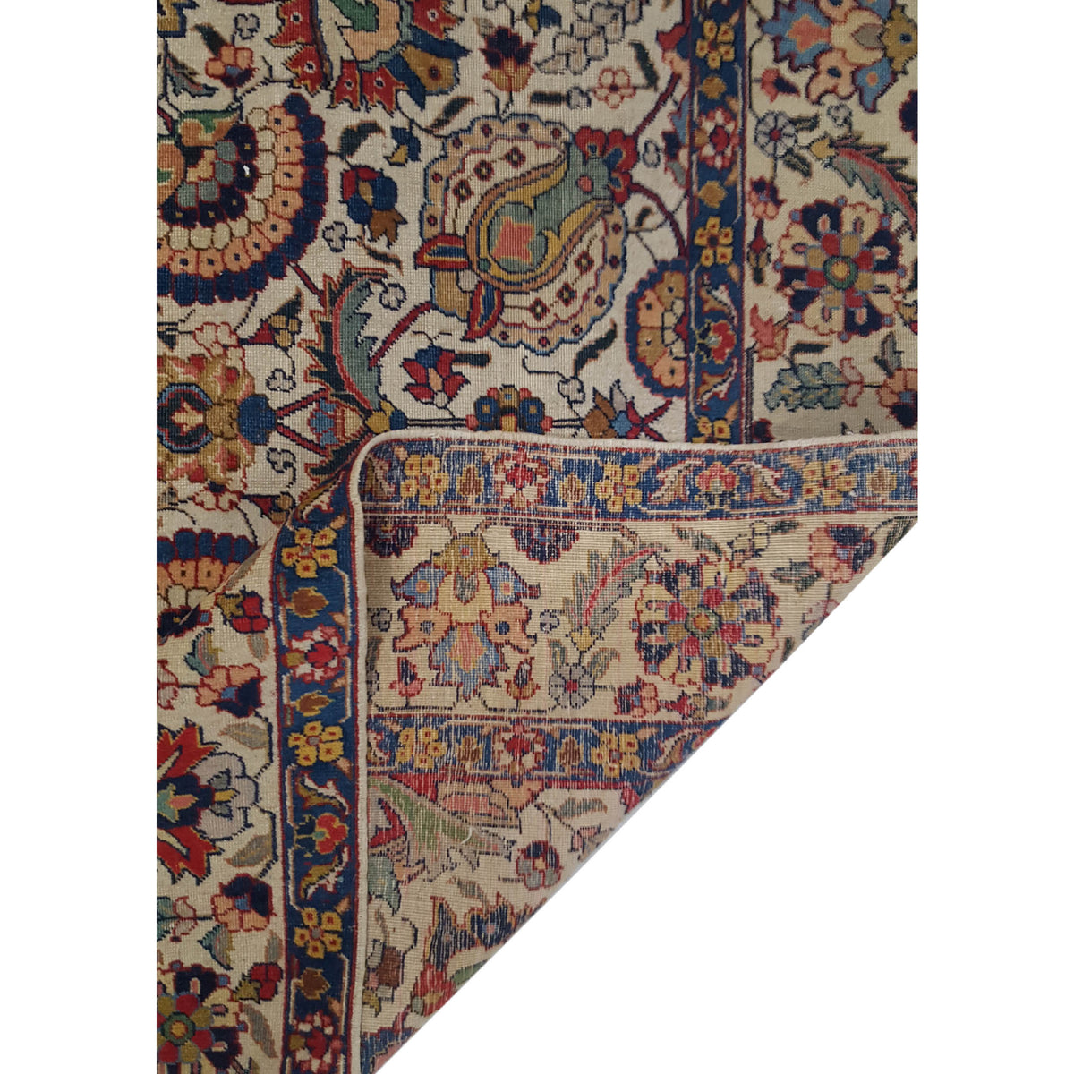 Fasa Antique Tabriz 3407 Ivory Ivory Traditional Antique Rug