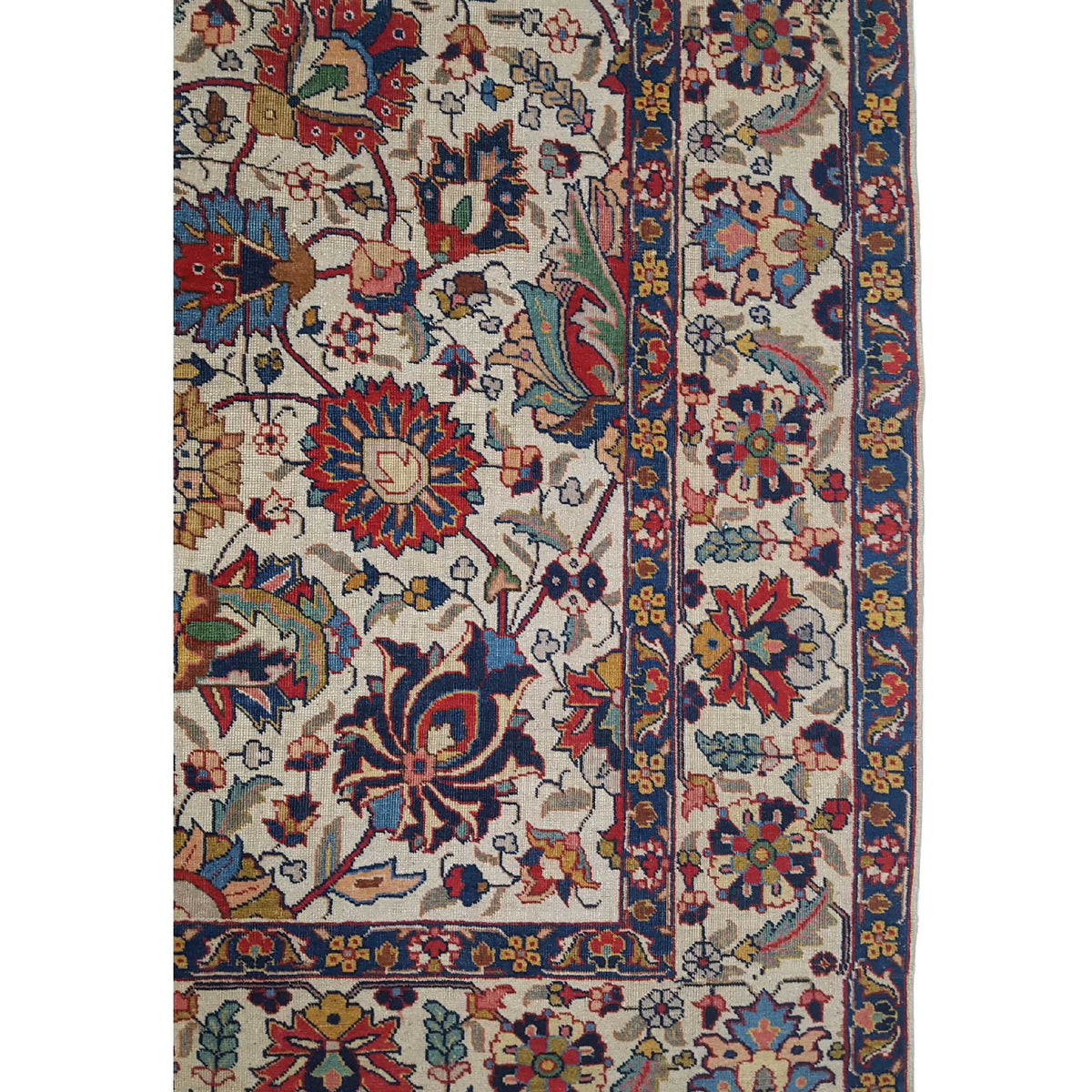 Fasa Antique Tabriz 3407 Ivory Ivory Traditional Antique Rug