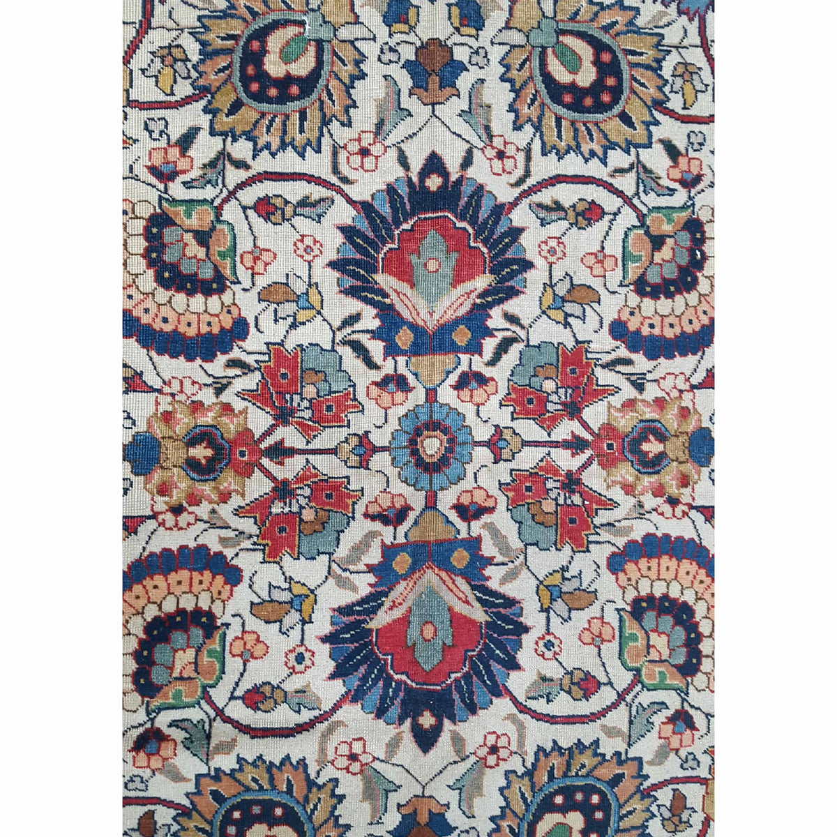 Fasa Antique Tabriz 3407 Ivory Ivory Traditional Antique Rug
