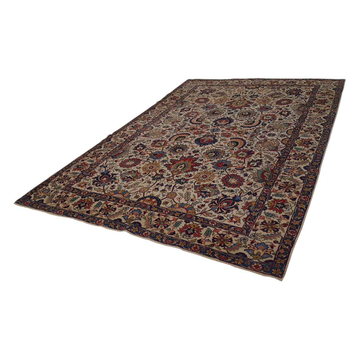 Fasa Antique Tabriz 3407 Ivory Ivory Traditional Antique Rug
