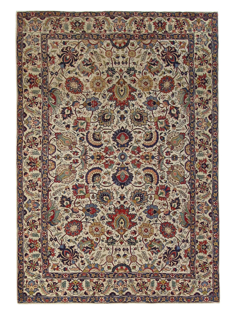 Fasa Antique Tabriz  Ivory Ivory Traditional
