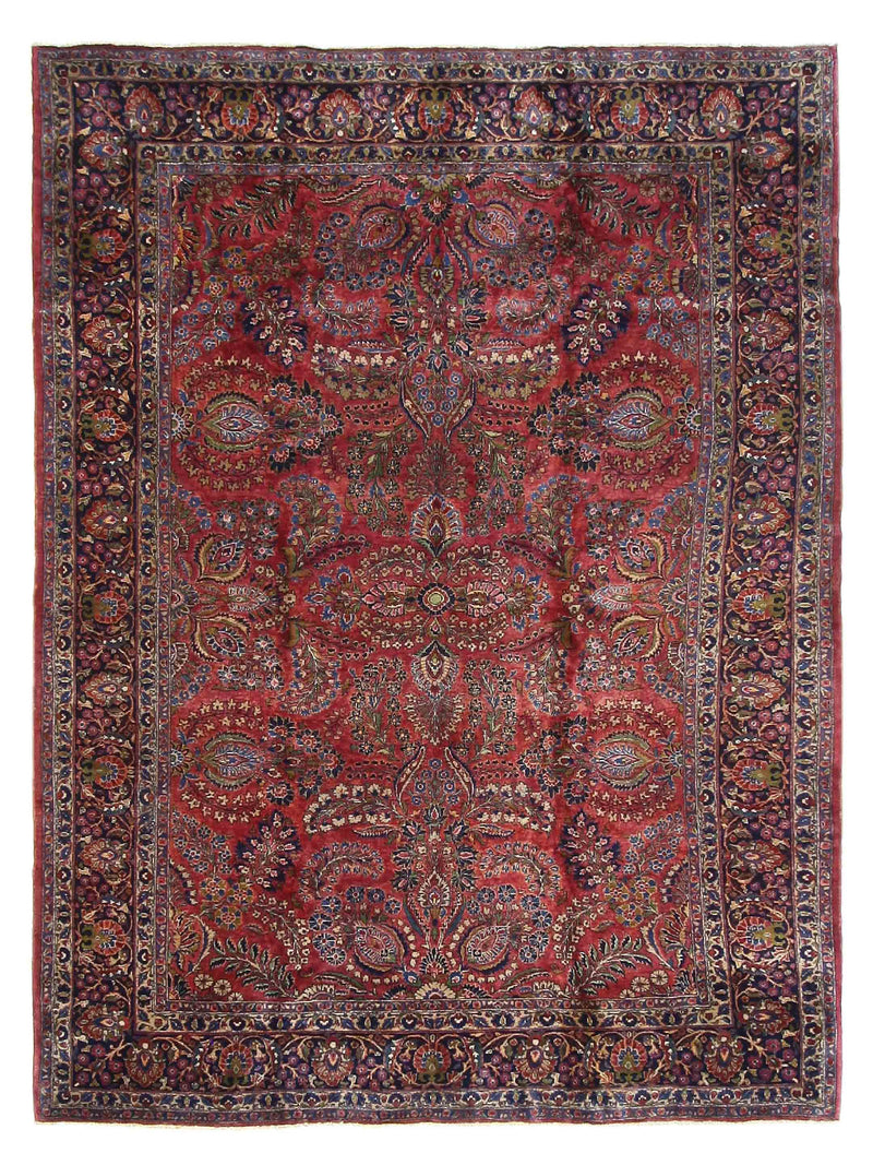 Fasa Antique Sarouk  Burgundy Navy Traditional