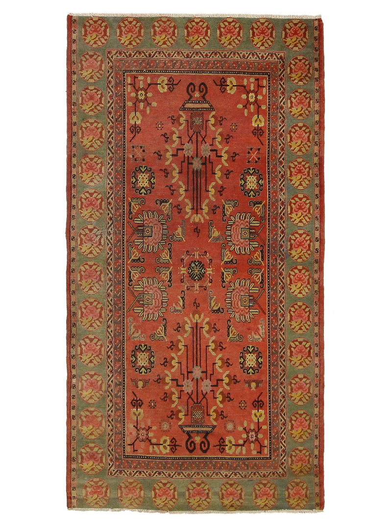 Fasa Antique Samarkand  Coral Green Traditional