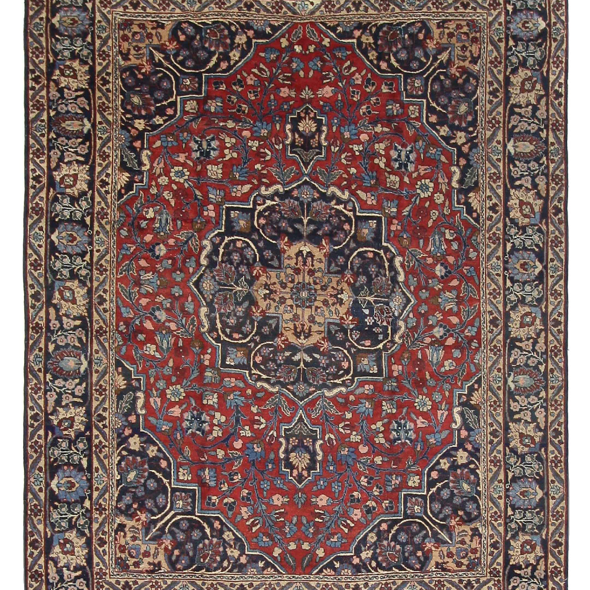 Fasa Antique Tabriz  Burgundy Navy Traditional